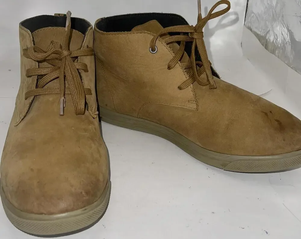 Under Armour Boots Youth Size 7Y Brown Faux Leather Chukka Casual Lace Up Ankle